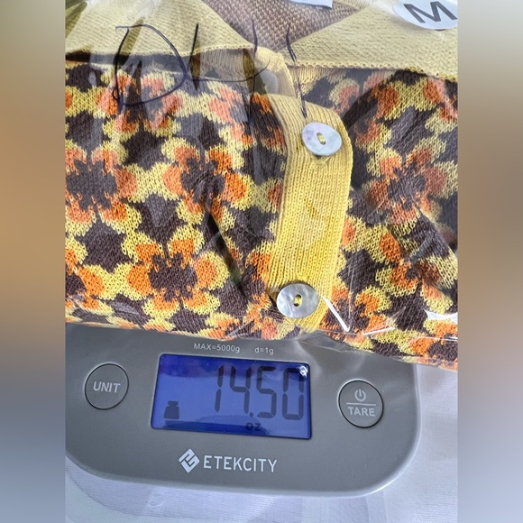 ZARA Mod Geo Floral Jacquard Knit Polo Dress – Size Medium - Picture 9 of 9